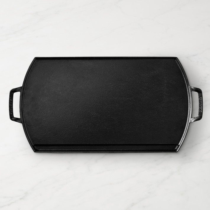 Lodge Blacklock Triple Seasoned Cast Iron Double Burner Griddle Pan Williams Sonoma