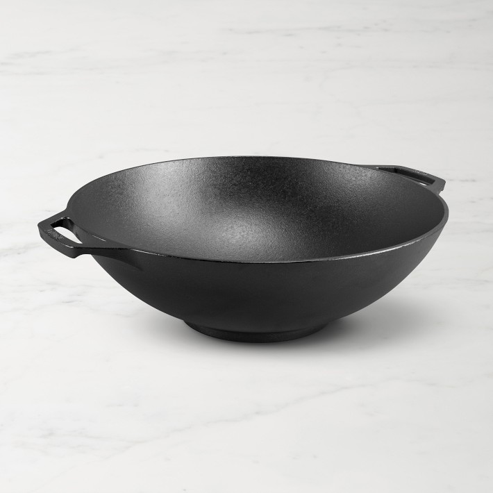 Lodge Seasoned Cast Iron Wok Williams Sonoma