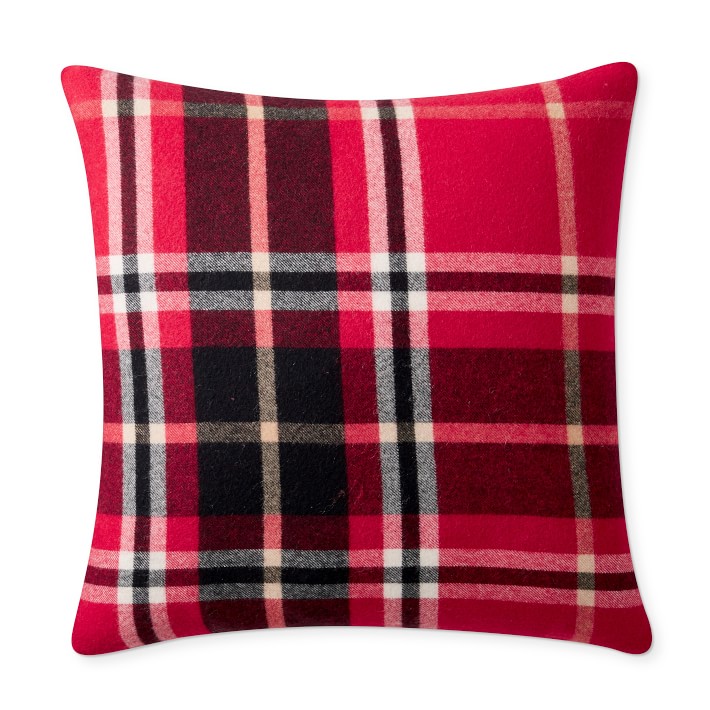 Plaid Lambswool Pillow Cover Williams Sonoma