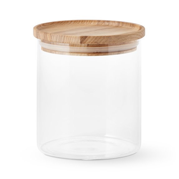 Hold Everything Slim Stacking Canisters, Ashwood | Williams Sonoma