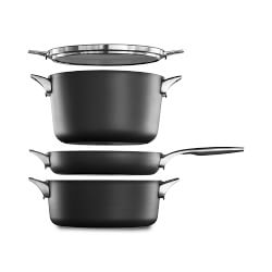 Williams Sonoma Calphalon Premier Space-Saving Hard-Anodized Nonstick  Saucepan with Cover