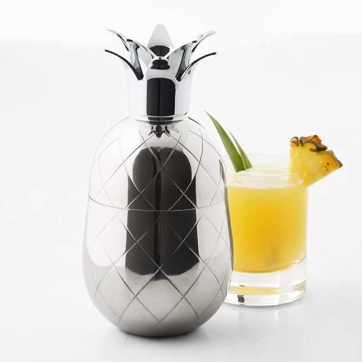 Silver Pineapple Cocktail Shaker Williams Sonoma