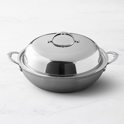 Williams Sonoma Carbon Steel Round-Bottom Wok with Ring