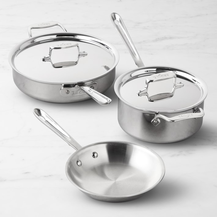 All-Clad d5 Brushed Stainless Steel 5-Piece Cookware Set + Reviews