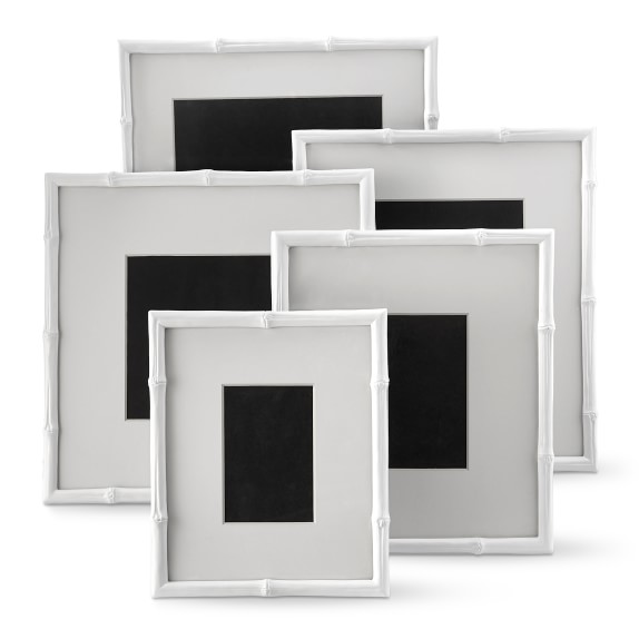 AERIN White Bamboo Gallery Wall Frames Williams Sonoma