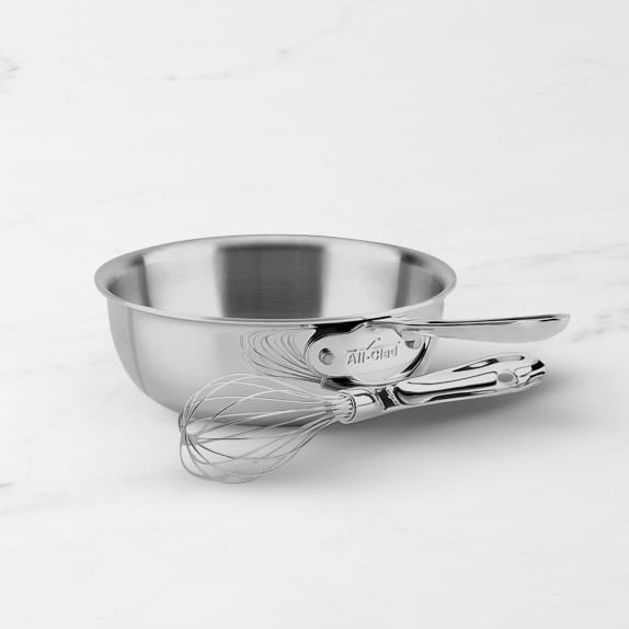 AllClad d5 StainlessSteel 2Qt. Saucier with Whisk Williams Sonoma