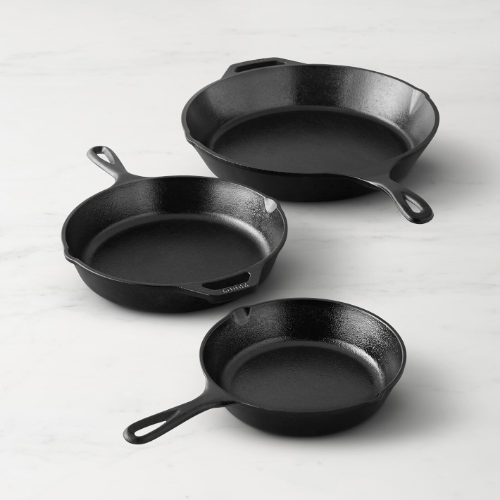 Set of 3 Pre-Seasoned Cast Iron Skillets Frying Pans