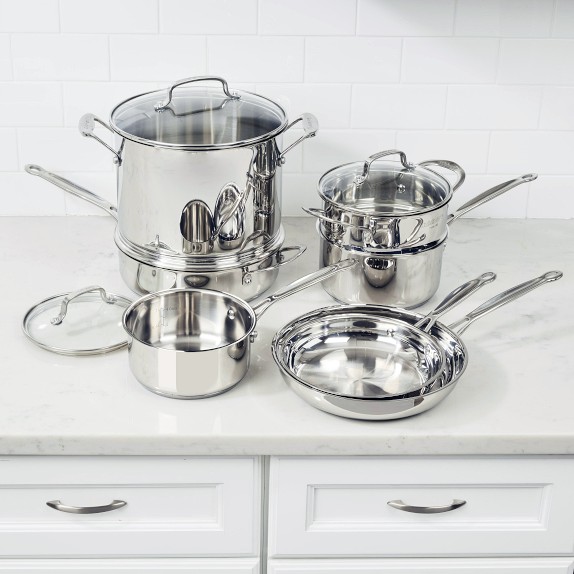 Cuisinart 7-Piece Stainless Steel Cookware Set - Chef's Classic Collection With Encapsulated Base
