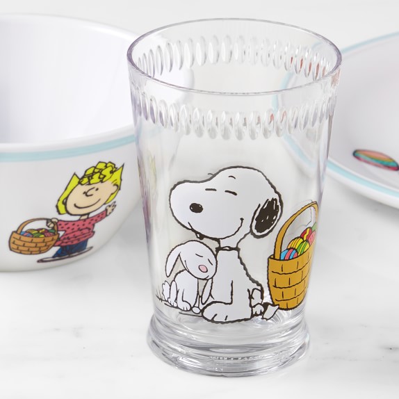 Snoopy and Woodstock Floral Stainless Steel and Melamine