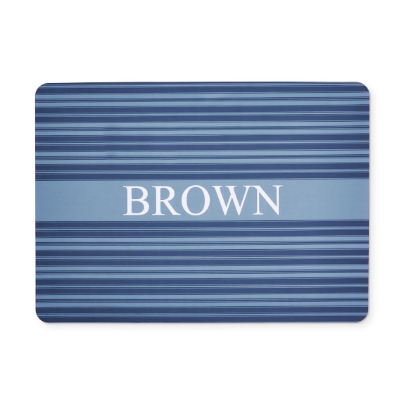 Blue Stripe Cushioned Kitchen Mat Williams Sonoma
