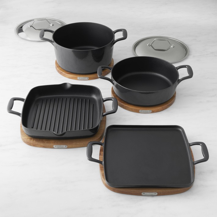 AllClad Enameled Cast Iron Ultimate Cookware Set Williams Sonoma