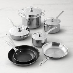 Williams Sonoma Cuisinart Multiclad Tri-Ply Stainless-Steel 12-Piece  Cookware Set