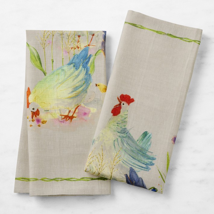 Balsam and Berry Tree Large Linen Hand Towel | Coton Colors