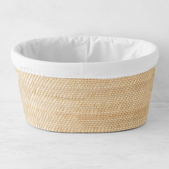 Hold Everything Rattan Laundry Baskets, Oval Williams Sonoma