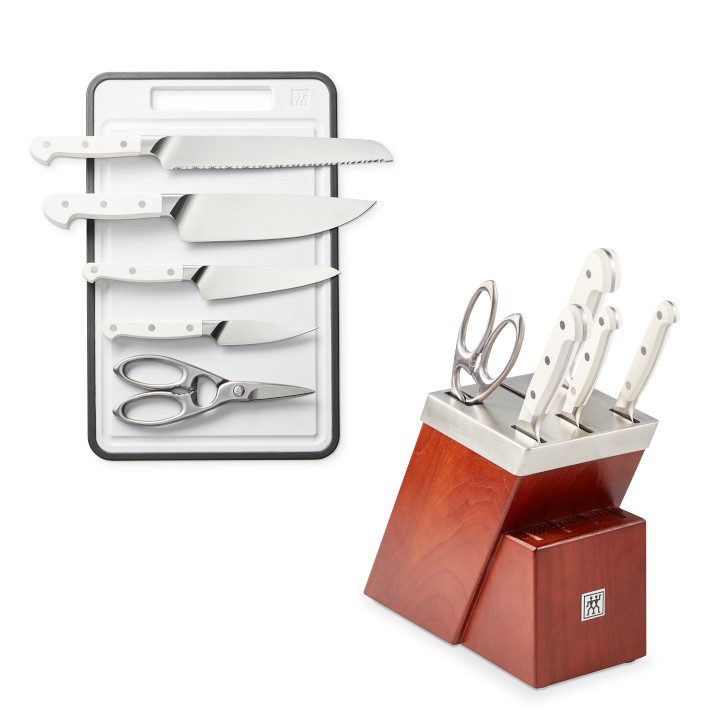 Costway 15-Piece Stainless Steel Knife Block Set with Ergonomic