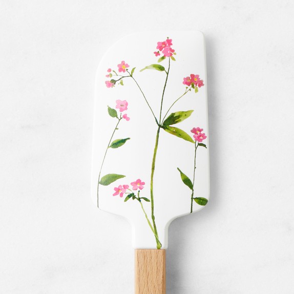Williams Sonoma Pressed Flower Wood Spatulas Williams Sonoma