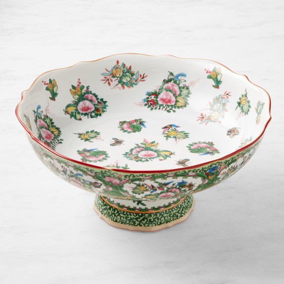 Williams Sonoma Famille Rose Porcelain Fruit Bowl Williams Sonoma