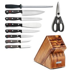 Boker 5 Piece Walnut Magnetic Kitchen Block Set - Red Hill Cutlery