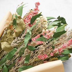Dried Flower Bunch-Larkspur Pink