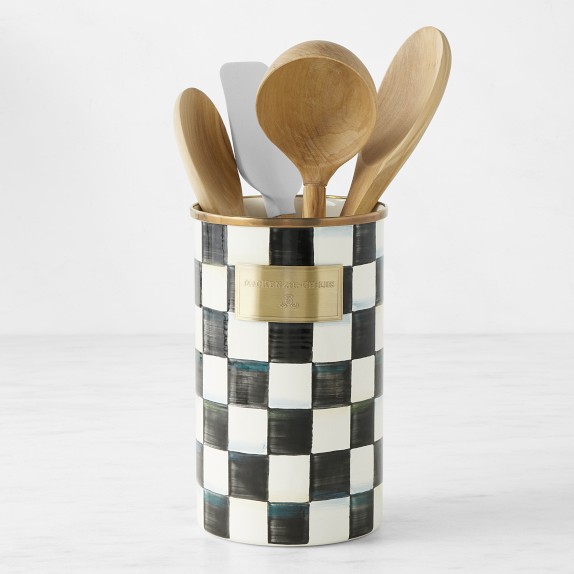 Mackenzie Childs Courtly Check Utensil Holder | Williams Sonoma