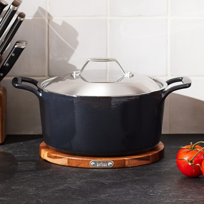 All-Clad Enameled Cast Iron Dutch Oven with Trivet, 6-Qt. | Williams Sonoma