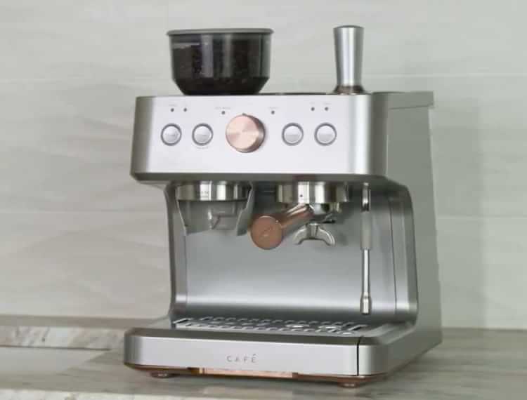 GE Cafe Matte Black Bellissimo Semi-Automatic Espresso Machine + Reviews