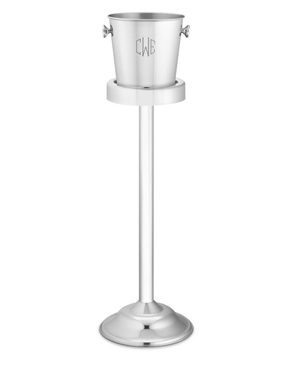 Monogrammed Wine Bucket with Stand Williams Sonoma