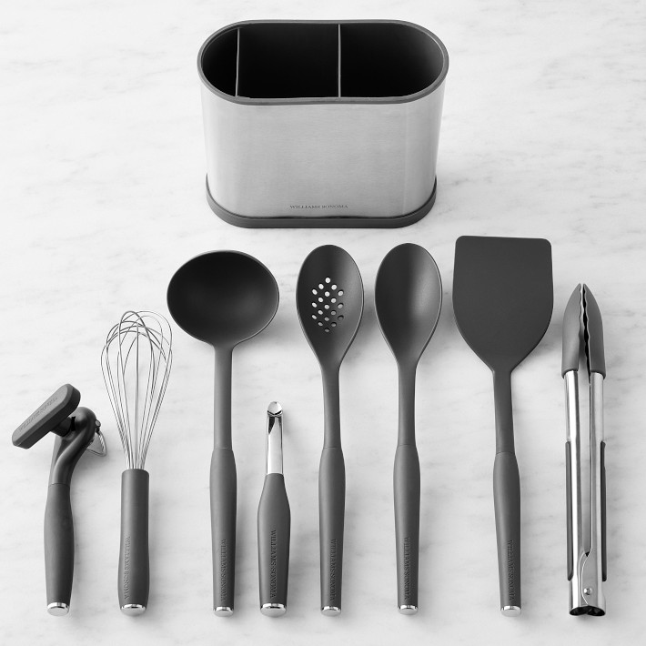  KitchenAid Tool and Gadget Set with Crock, 6-Piece, Black: Home  & Kitchen