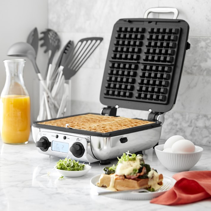 All-Clad 4-Slice Stainless Steel Waffle Maker with Removable Plates +  Reviews