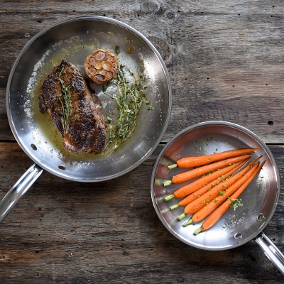 Hestan Induction Stainless Steel Skillets: Three Sizes