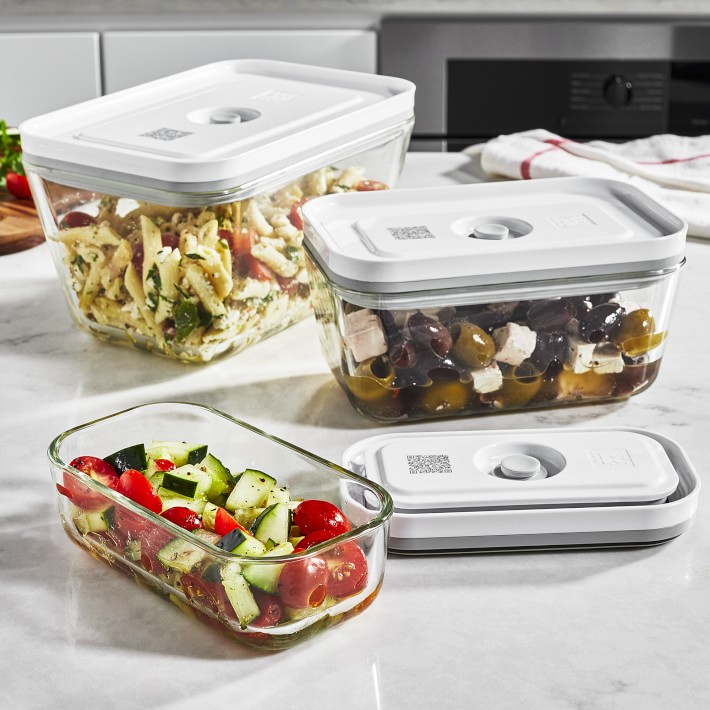 Square Food Container Meal Prep Set 4 x 2.4 Cup Containers