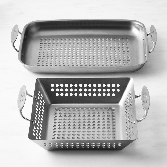 AllClad StainlessSteel Outdoor Cookware 2Piece Set Williams Sonoma