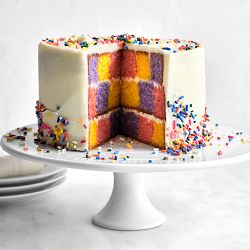 Williams-Sonoma Rainbow Explosion Cakes - Amirah Kassem Cakes