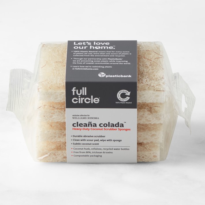 Full Circle Cleana Colada, Coconut Sponge for Cleaning, Scrubber