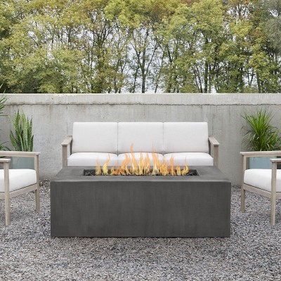 Havana Casual Rectangle Fire Pit Table | Outdoor Heating | Williams Sonoma