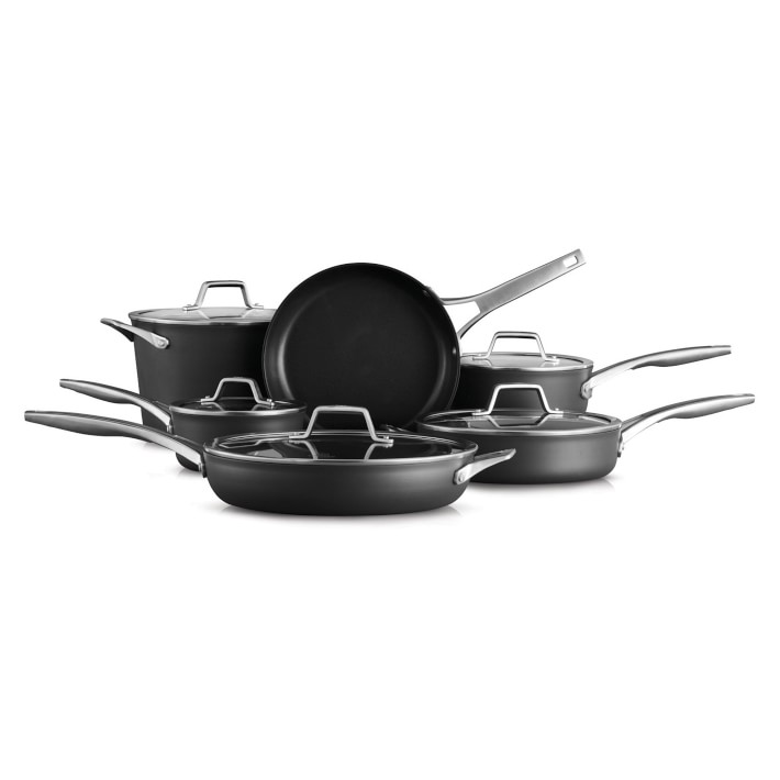 CALPHALON CLASSIC 14 PC DUEL LAYER NONSTICK HARD ANODIZED COOKING SET