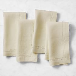 Ivory Damask Dinner Napkins Set of 8 Cloth Leaf Design 18” Astoria