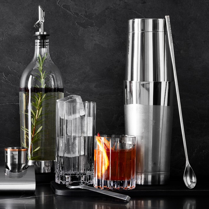 Williams Sonoma Bar Tool Set with Stand & Cocktail Shaker