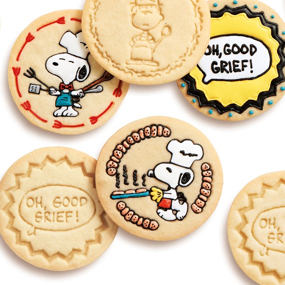 PEANUTS™ Chef Snoopy Silicone Cookie Stamps, Set of 4 Williams Sonoma