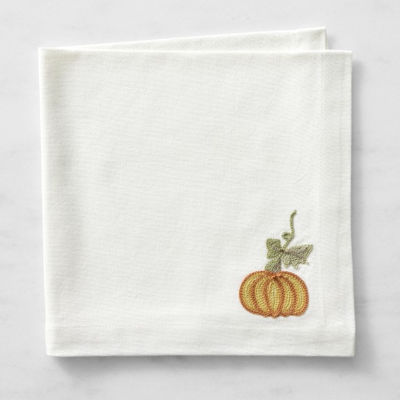 Harvest Embroidery Cloth Napkins | Williams Sonoma