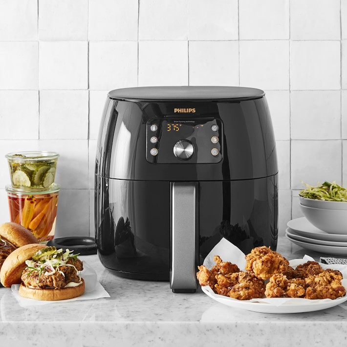 Philips Premium Airfryer XXL, Fat Removal Technology, 3lb/7qt, Rapid Air  Technology, Digital Display, Keep Warm Mode, 5 Cooking Presets, NutriU App