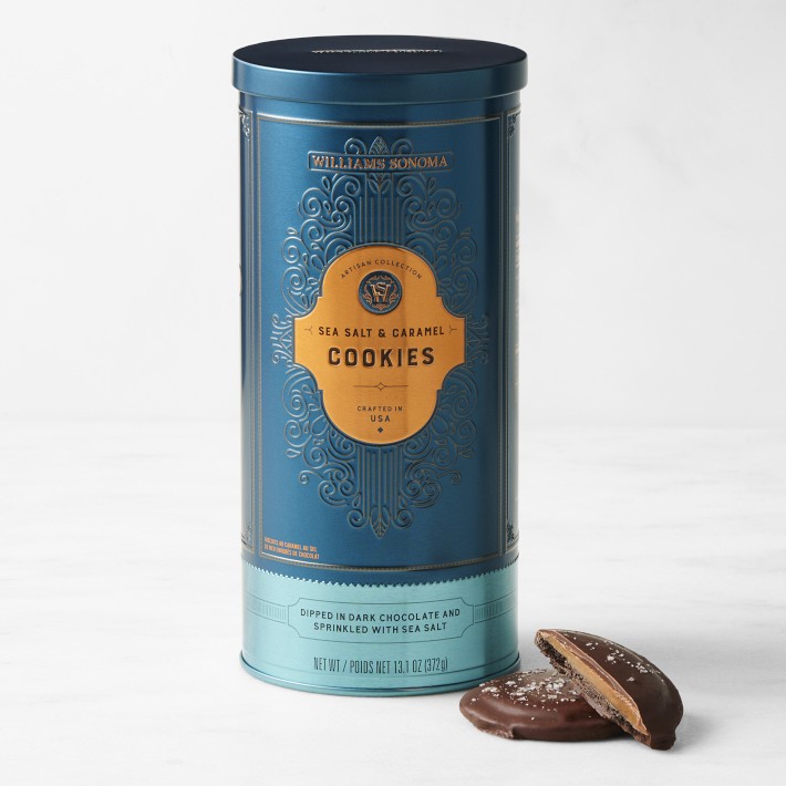 Williams Sonoma Signature Tin, Sea Salt & Caramel Cookies Williams Sonoma