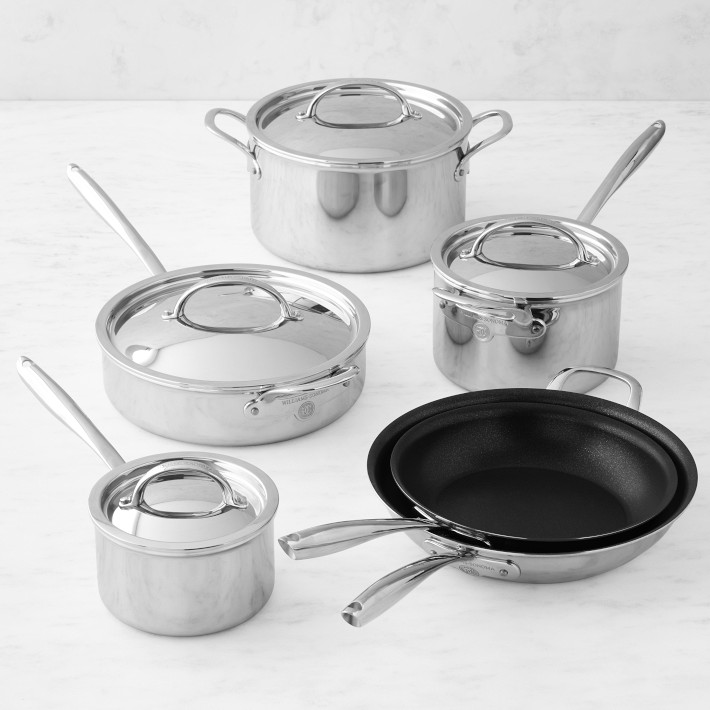 KitchenAid 10-Piece Stainless Steel Induction Cookware Set, Silver