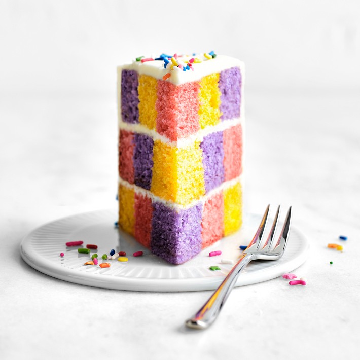 A Sprinkle of Pink Checkerboard Cake - Wilton