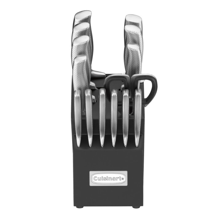 Williams Sonoma Cuisinart German Stainless Steel Hollow Handle Knife Block,  Set of 15