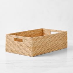Home Essentials Black Weave Baskets with Lids, 3-Piece Set
