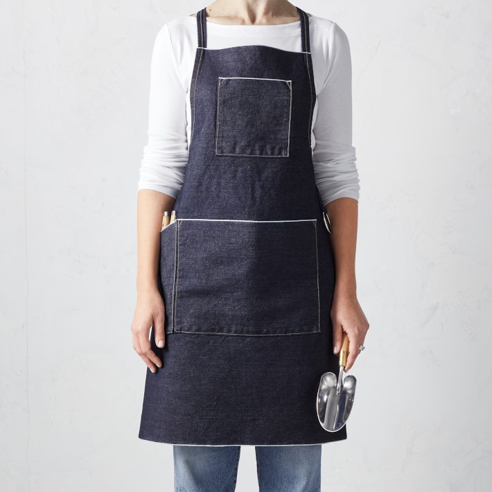 Williams Sonoma Classic Solid Personalized Adult & Kid Aprons