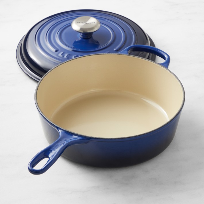 Cuisinart Enameled Cast Iron 5 Quart Round Covered Casserole, Provencial Blue
