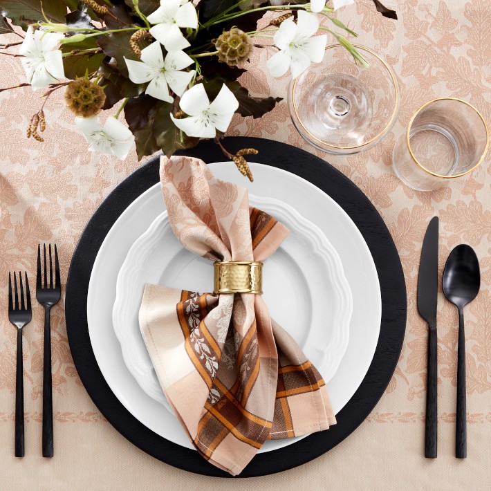 Fall Leaves Dinner Table Napkins 6 Set