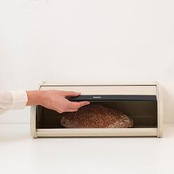 Bread Box for Kitchen Countertop & DIY Recipe Book - White
